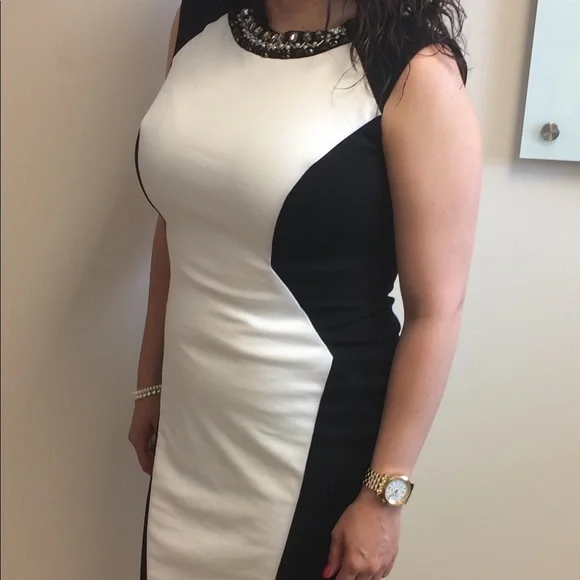Beige By Eci Dresses | Beige By Eci Black & White Color Block Sleeveless Dress 6 | Color: Black/White | Size: 6 | Marielys15's Closet Beige By Eci Dresses | Beige By Eci Black & White Color Block Sleeveless Dress 6 | Color: Black/White | Size: 6 | Marielys15's Closet